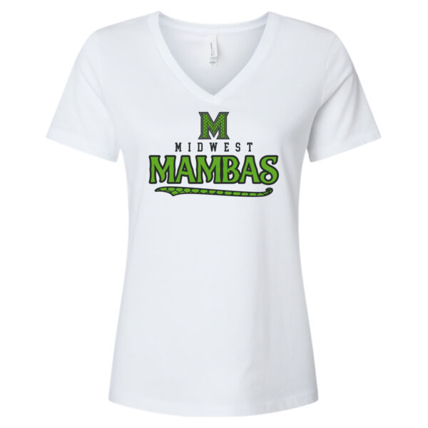 Midwest Mambas Logo 1 - Women's Relaxed Heather CVC V-Neck Tee Thumbnail