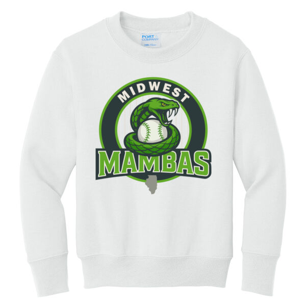 Midwest Mambas Logo 2 - Youth Core Fleece Crewneck Sweatshirt - Youth Core Fleece Crewneck Sweatshirt Thumbnail