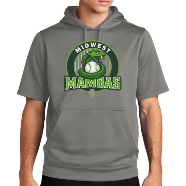 Midwest Mambas Logo 2 - Sport Wick ® Fleece Short Sleeve Hooded Pullover Thumbnail