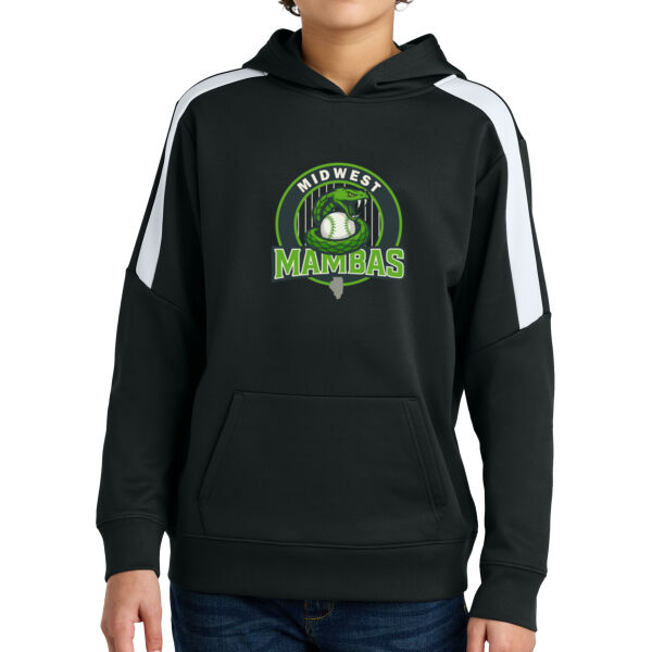 Midwest Mambas Logo 2 - Youth Sport Wick ® Fleece United Pullover Hoodie Thumbnail