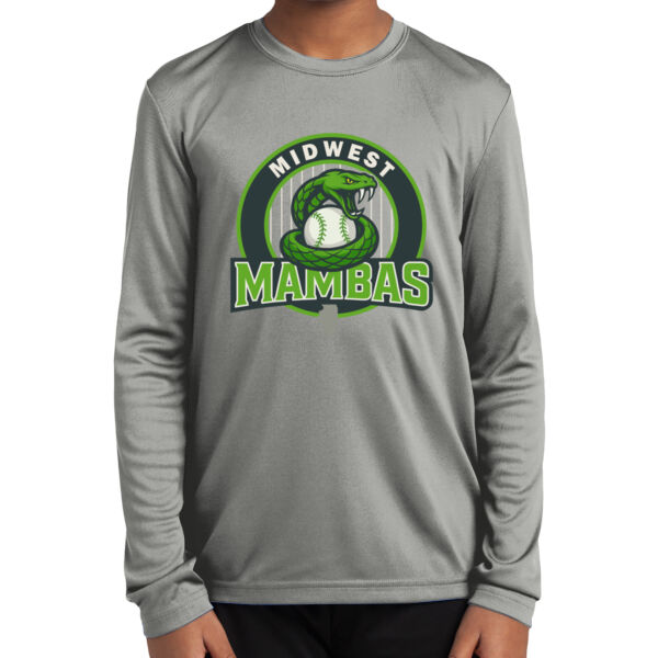 Midwest Mambas Logo 2 - Youth Long Sleeve PosiCharge ® Competitor Tee Thumbnail