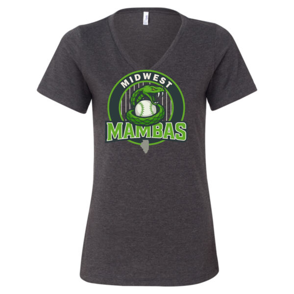 Midwest Mambas Logo 2 - Women's Relaxed Heather CVC V-Neck Tee Thumbnail