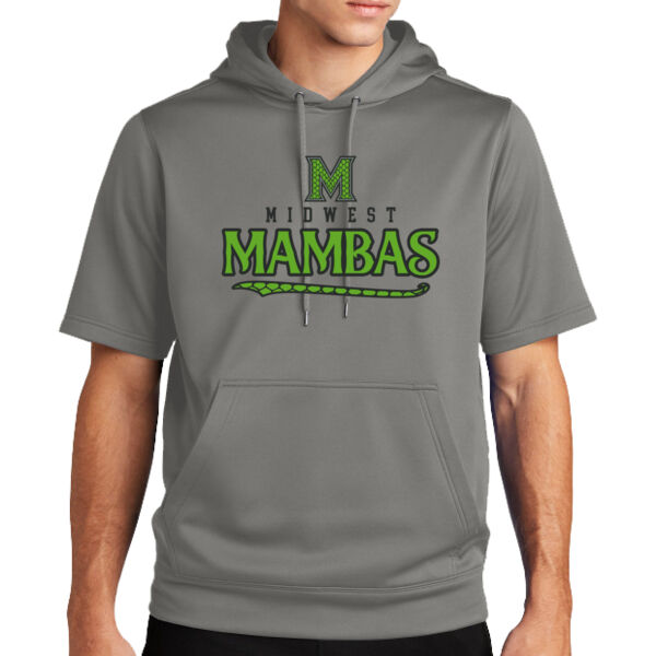 Midwest Mambas Logo 1 - Sport Wick ® Fleece Short Sleeve Hooded Pullover Thumbnail