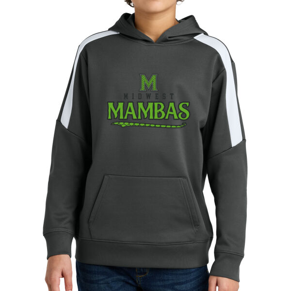 Midwest Mambas Logo 1 - Youth Sport Wick ® Fleece United Pullover Hoodie Thumbnail