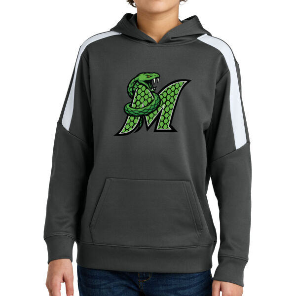Midwest Mambas Logo 3 - Youth Sport Wick ® Fleece United Pullover Hoodie Thumbnail