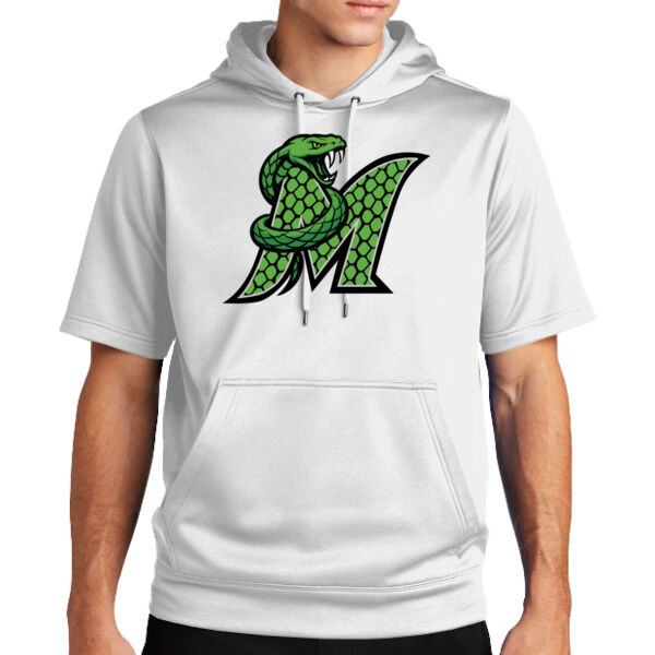 Midwest Mambas Logo 3 - Sport Wick ® Fleece Short Sleeve Hooded Pullover Thumbnail