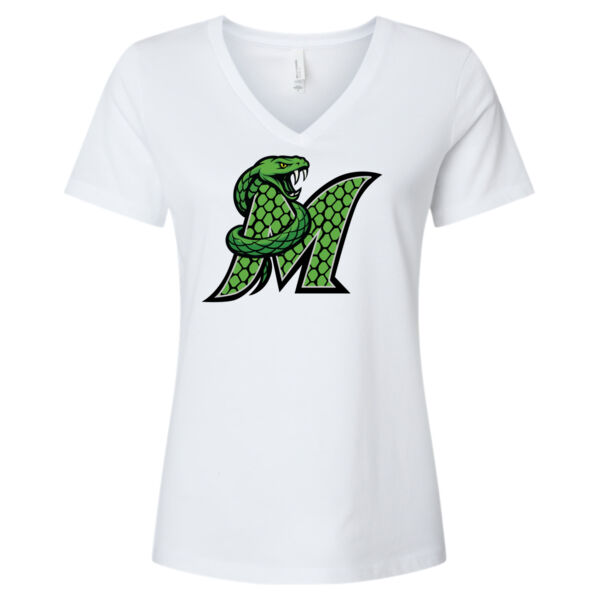 Midwest Mambas Logo 3 - Women's Relaxed Heather CVC V-Neck Tee - Women's Relaxed Heather CVC V-Neck Tee Thumbnail