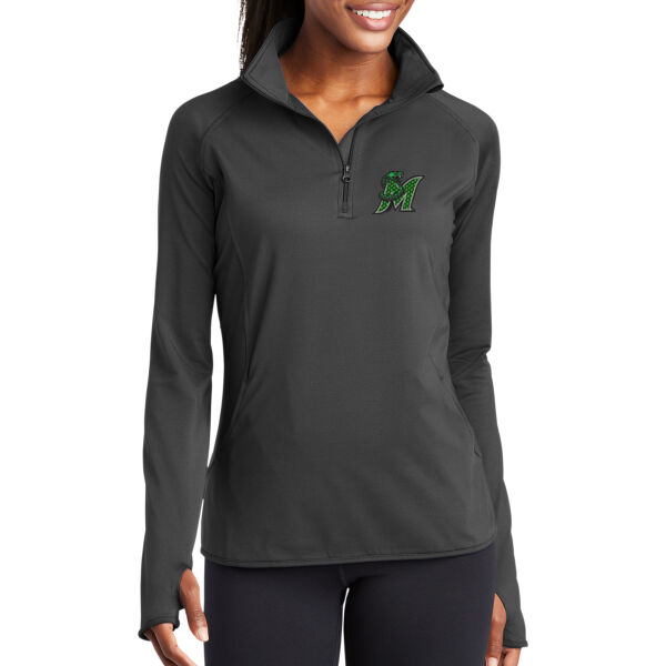 Midwest Mambas Embroidered 3 - Women's Sport Wick ® Stretch 1/4 Zip Pullover Thumbnail